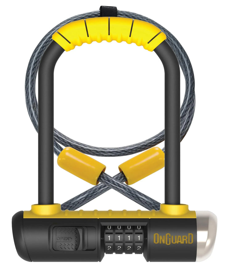 OnGuard 8012c Bulldog DT Lock Combo Combination U-Lock plus cable