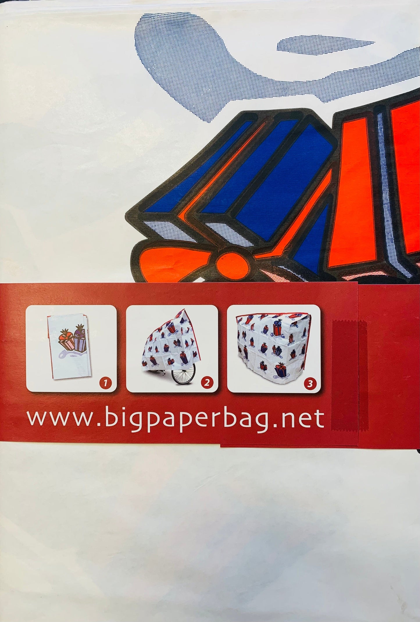 BigPaperBag Bike gift bag Giant Christmas Santa Bike Bag