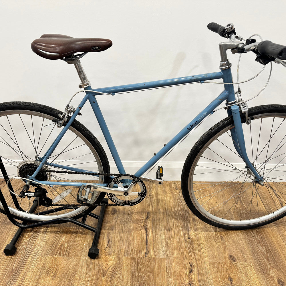 Bobbin Bobbin Hybrid Road Bike - Blue - With Tannus Airless Tyres