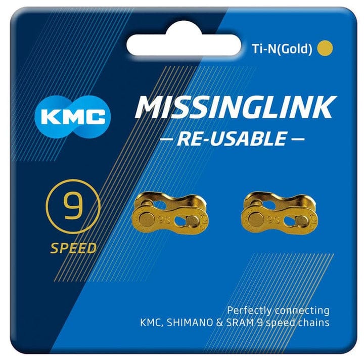 KMC Chain link KMC MissingLink 9R Ti-N Gold 2 Pr (Reusable)