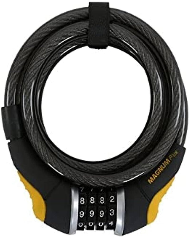 Magnumplus Lock MAGNUM PLUS HLK402 Magflex Coil Combo Lock, Black, 185cm x 12mm