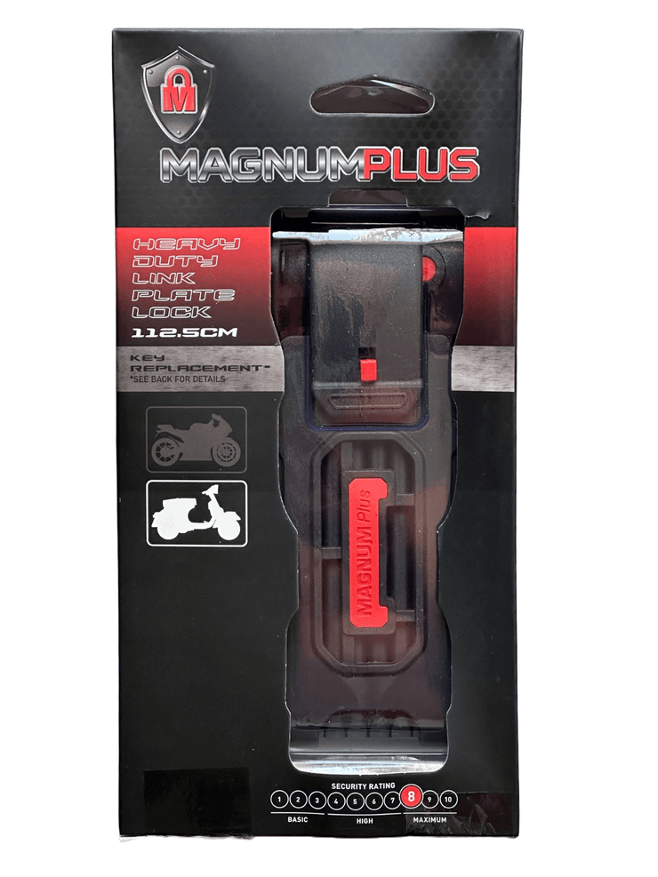 Magnumplus Lock MAGNUM PLUS K-9 HEAVY DUTY LINK PLATE LOCK HLKM119 SIZE: 112.5CM