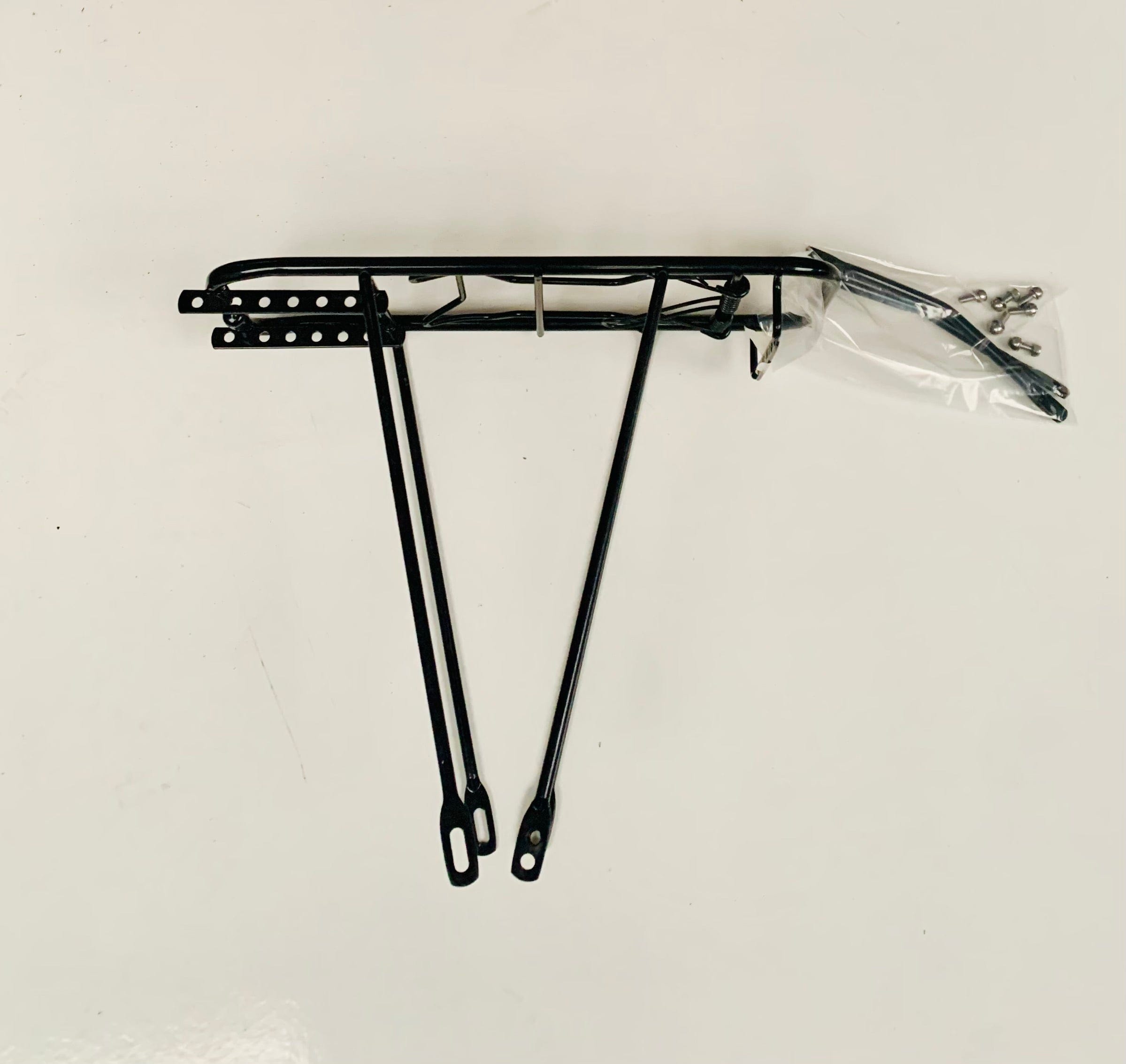 Black Rear Pannier Rack Alloy Bicycle Bike Luggage Carrier rear mounte ...