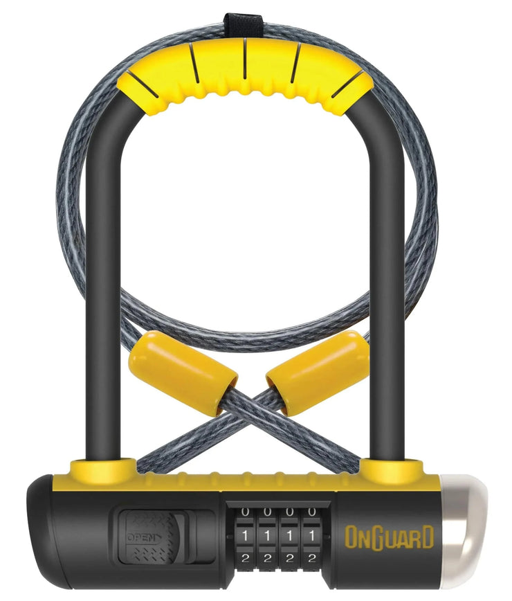 OnGuard BIKE LOCK OnGuard 8012c Bulldog DT Lock Combo Combination U-Lock plus cable