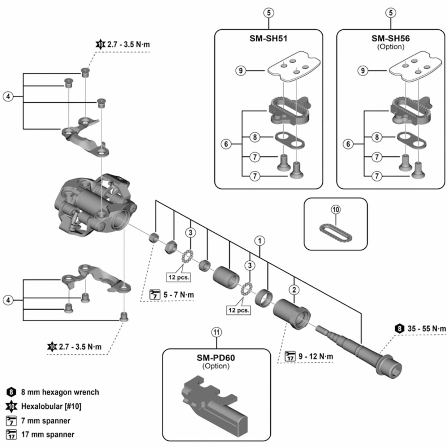 Shimano SH56 MTB SPD cleats multi-release
