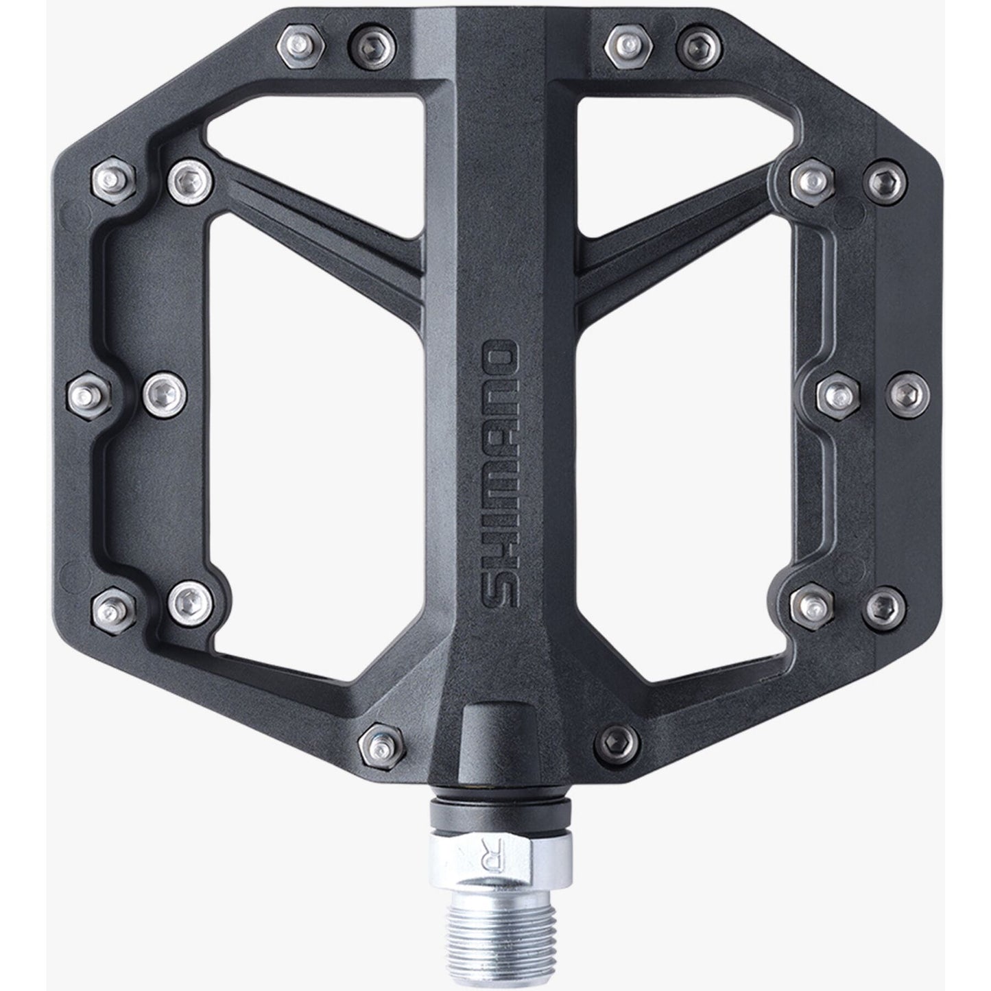 iridium flat pedal Shimano PD-GR400 flat pedals, resin with pins, black – I Cycle Ltd