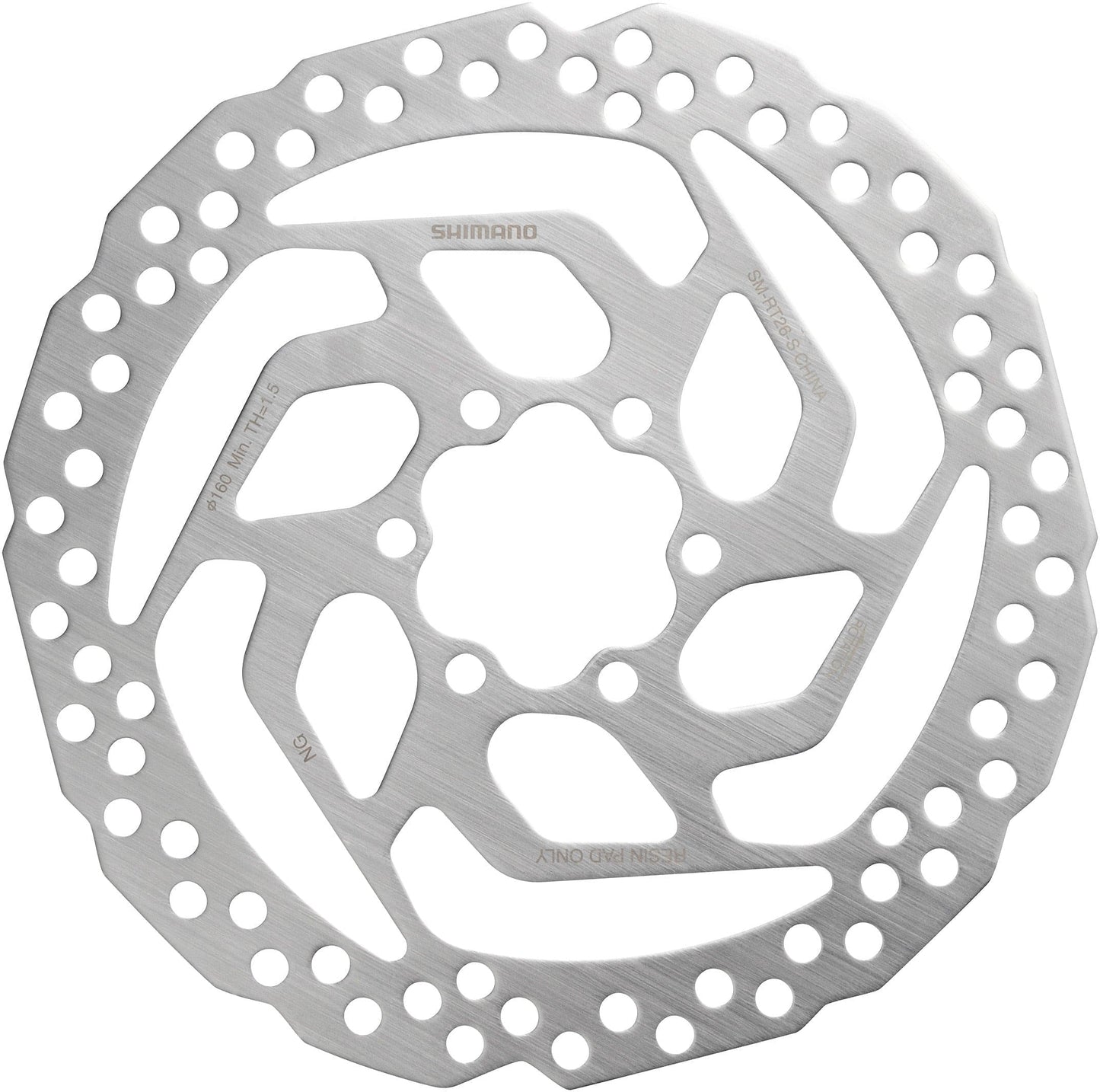 Shimano SM-RT26 6 bolt disc rotor for resin pads, 160 mm