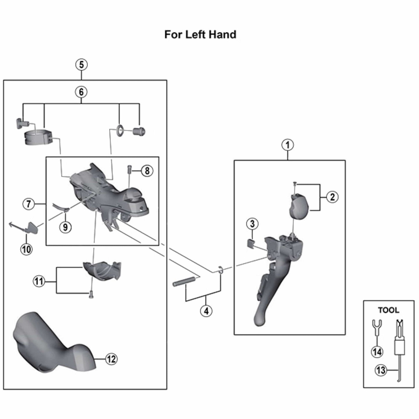 Shimano ST-6800 bracket covers, black pair