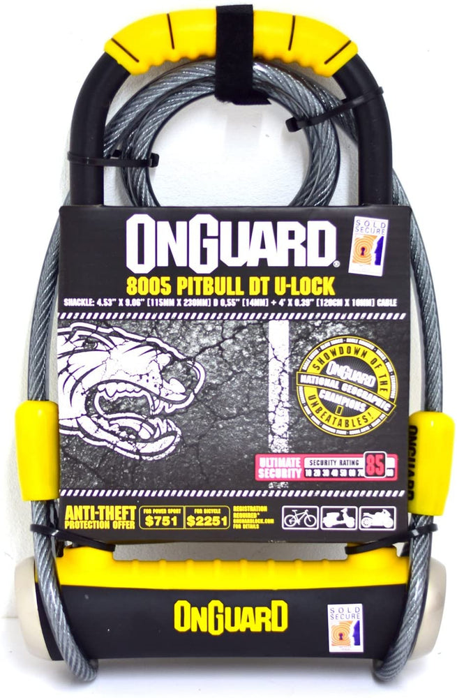 
                  
                    bulldog BIKE LOCK ONGUARD PITBULL DT 8005 U-LOCK 115 X 230 X 14MM
                  
                