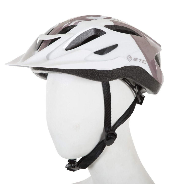ETC Helmet ETC L630 Adult Leisure Helmet- White/Gold
